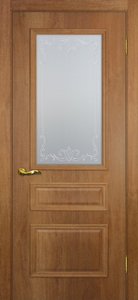 Межкомнатная дверь Верона-2, остекленная, дуб арагон