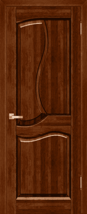 Межкомнатная дверь из массива ольхи Верона, бренди, глухая