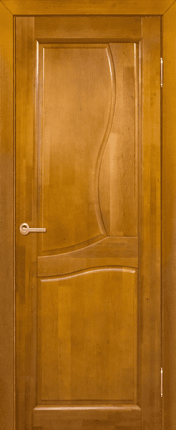 Межкомнатная дверь из массива ольхи Верона, медовый орех, глухая