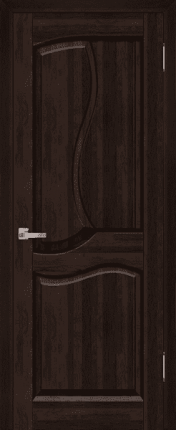 Межкомнатная дверь из массива ольхи Верона, венге, глухая