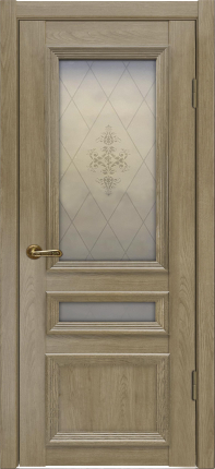 Межкомнатная дверь Вероника-3, остеклённая, дуб натуральный