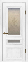Межкомнатная дверь Вероника-3, остеклённая, ясень белоснежный