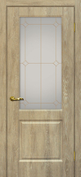 Межкомнатная дверь ПВХ Мариам Версаль-1, остекленная, дуб песочный