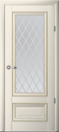 Межкомнатная дверь Версаль 1, остеклённая, ваниль