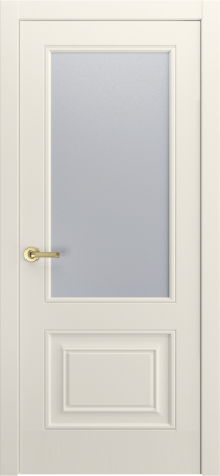 Межкомнатная дверь эмаль Milyana Версаль-1Ф остеклённая RAL9010 молочно-белый
