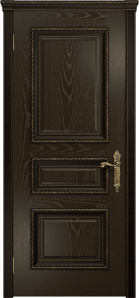 Межкомнатная дверь шпонированная DioDoor Версаль-2, глухая, ясень венге золото