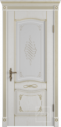 Межкомнатная дверь экошпон VFD Vesta, остекленная, Bianco Classic PG