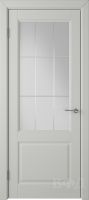 Межкомнатная дверь эмаль VFD Доррен 58ДГ02, остекленная, Cotton светло-серый