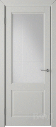 Межкомнатная дверь VFD Доррен 58ДГ02, остекленная, Cotton светло-серый