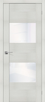 Межкомнатная дверь VG2 WW, остекленная, Bianco Veralinga, White Waltz