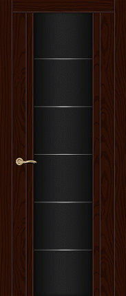 Межкомнатная дверь шпонированная Ситидорс Виконт, остеклённая, ясень шоколад