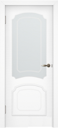 Межкомнатная дверь Виктория, остеклённая, белый