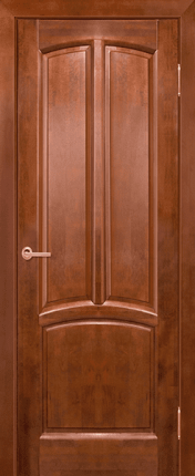 Межкомнатная дверь из массива ольхи Виола, глухая, бренди