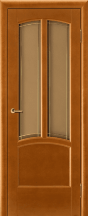 Межкомнатная дверь Виола, остеклённая, медовый орех