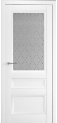 Межкомнатная дверь Византия остеклённая белый