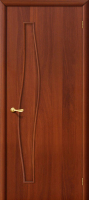 Межкомнатная дверь ламинированная 6Г Волна, глухая, итальянский орех