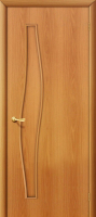 Межкомнатная дверь ламинированная 6Г Волна, глухая, миланский орех