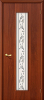 Межкомнатная дверь ламинированная 24Х Вьюн, остеклённая, итальянский орех