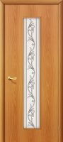 Межкомнатная дверь ламинированная 24Х Вьюн, остеклённая, миланский орех