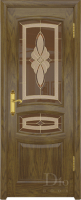 Межкомнатная дверь шпонированная DioDoor Юлия, остеклённая, американский орех