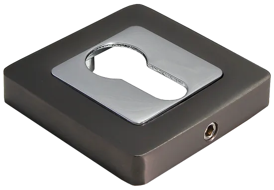 Накладка MH-KH-S55 GR/PC на ключевой цилиндр, цвет графит/хром