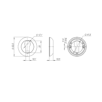 Накладка под цилиндр ET.R.ZR54 (ET ZR) OB-13 античная бронза