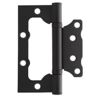 Петля без врезки BUSSARE B020-U 100X75X2.5-2BB-1BL, чёрный
