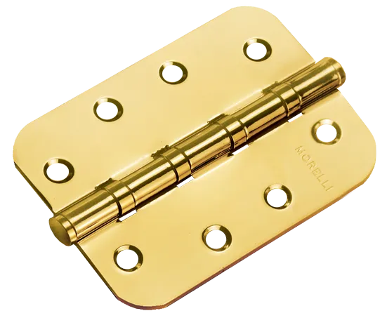Петля карточная универсальная MS-C 100X70X2.5-4BB SG стальная скругленная, врезная, цвет матотовое золото