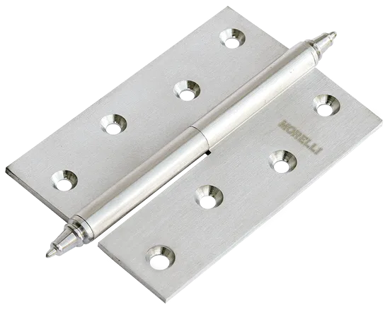 Петля разъемная латунная карточная MB 100X70X3 SN R C с коронкой правая, врезная, цвет белый никель