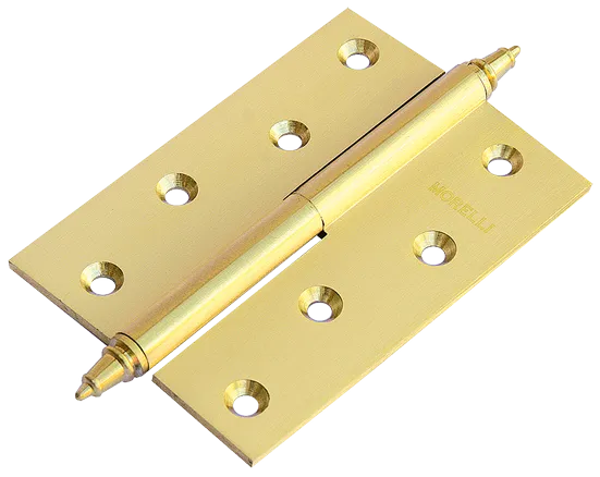 Петля разъемная стальная MSN 100X70X2.5 L SG с подшипником левая, врезная, цвет матовое золото, сталь