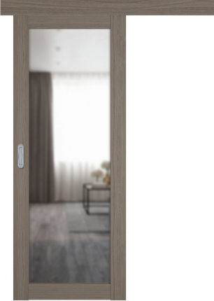 Раздвижная дверь Атум Х32, Reflex (зеркало с одной стороны), Brun Oak