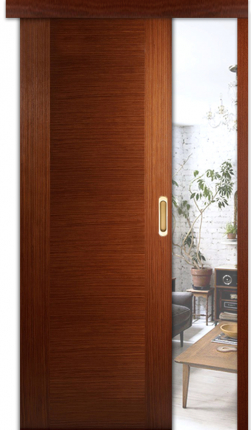 Раздвижная шпонированная дверь Belwooddoors Классика люкс глухая орех