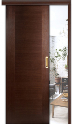 Раздвижная шпонированная дверь Belwooddoors Классика люкс глухая венге
