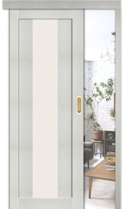 Раздвижная дверь Порта-25, остекленная, Bianco Veralinga