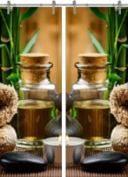 Раздвижная стеклянная дверь двустворчатая Spa-12 ПО (Фотопечать)