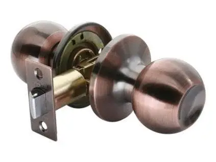 Ручка дверная HK-01 AC без фиксатора, античная медь