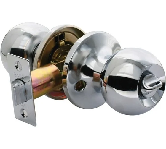 Ручка дверная HK-01 WC PC фиксатор wc, полированный хром