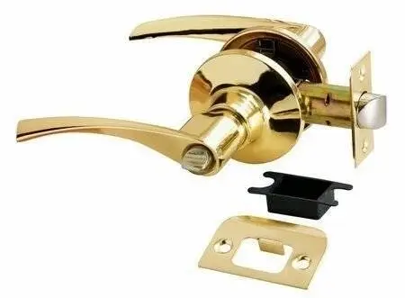 Ручка дверная HK-02 WC PG фиксатор wc, золото