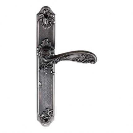 Ручка на планке Flor (PS) черненое серебро