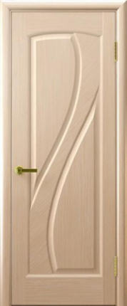 Шпонированная межкомнатная дверь Мария, глухая, Регидорс, беленый дуб