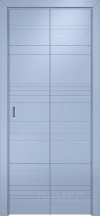 Складная дверь Оникс Концепт 3, глухая, эмаль голубая