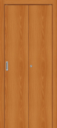 Складная дверь ламинированная Браво Гост-0, глухая, Л-12 миланский орех