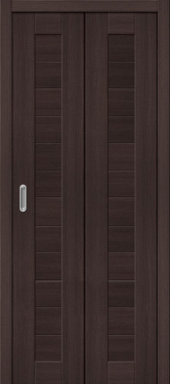 Складная дверь экошпон Bravo Порта-21, глухая, Wenge veralinga