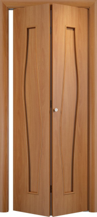Складная дверь ламинированная Verda С-10, глухая, миланский орех