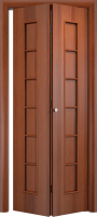 Складная дверь ламинированная Verda С-12, глухая, итальянский орех