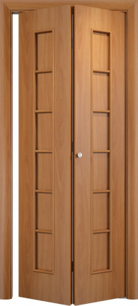 Складная дверь ламинированная Verda С-12, глухая, миланский орех