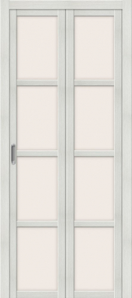 Складная дверь Твигги V4, остеклённая, Bianco veralinga