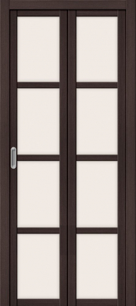 Складная дверь Твигги V4, остеклённая, Wenge veralinga