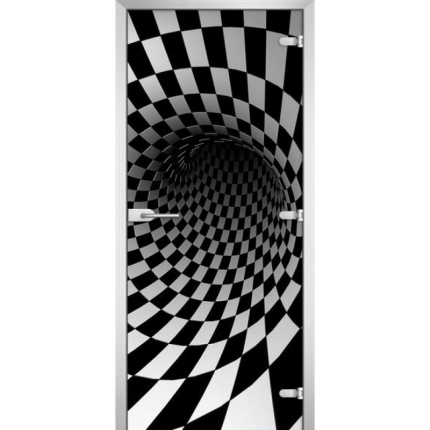 Стеклянная межкомнатная дверь ABSTRACTION-08