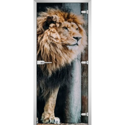 Стеклянная межкомнатная дверь Animals-01